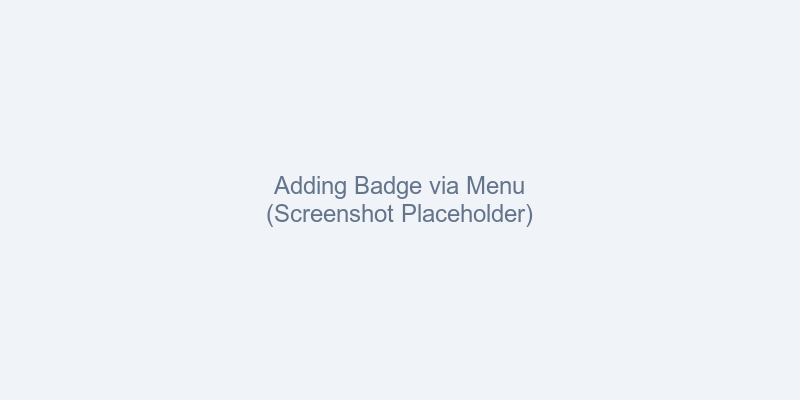 Adding Badge to Menu