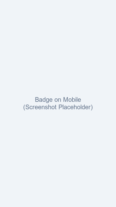 Badge on Mobile