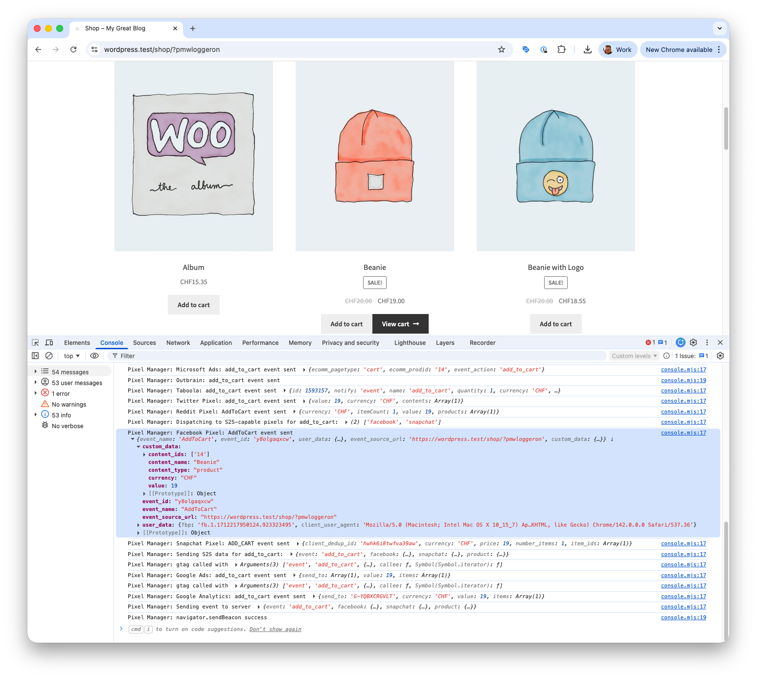 Console Logger Example