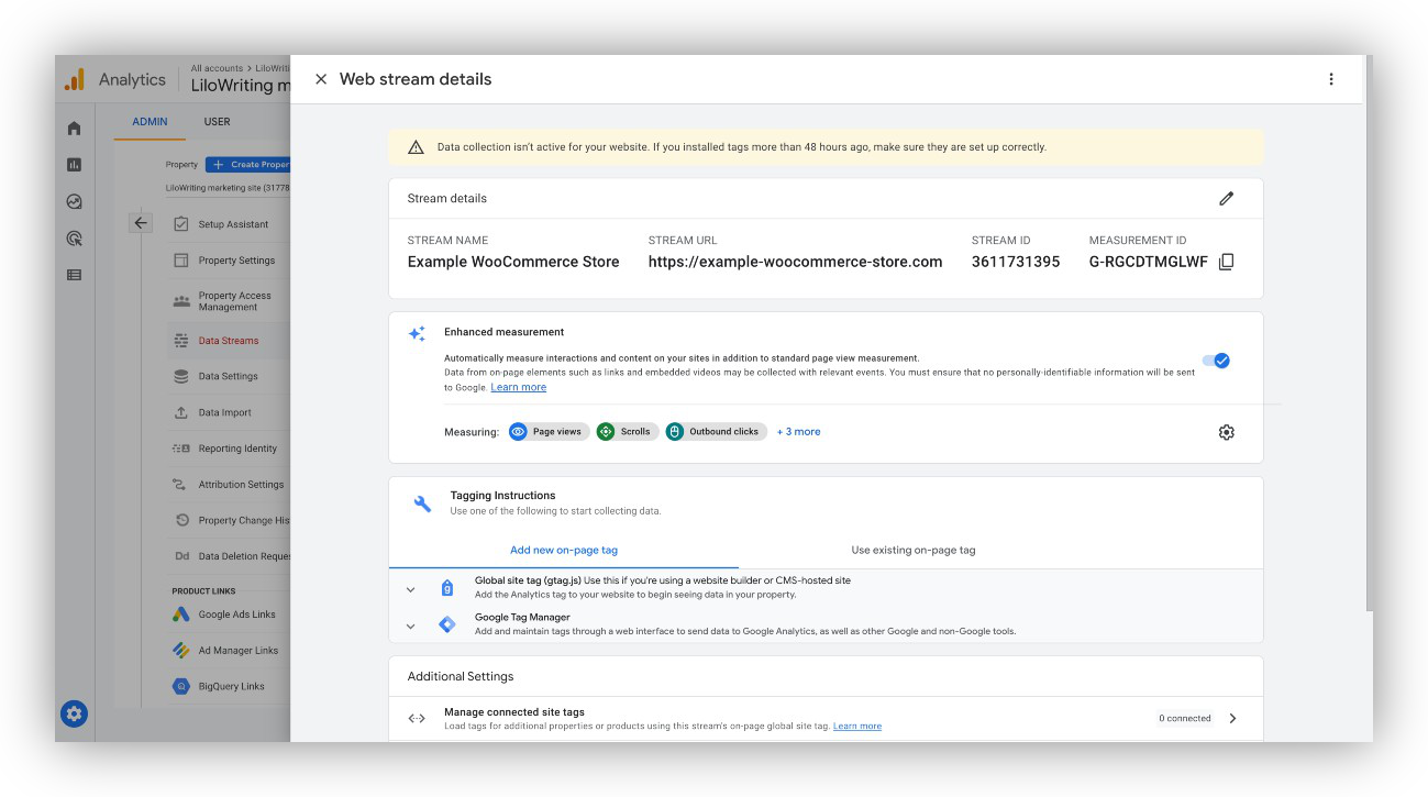 google analytics measurement id