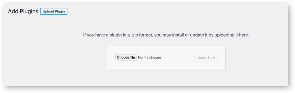 Uploading a plugin in WordPress