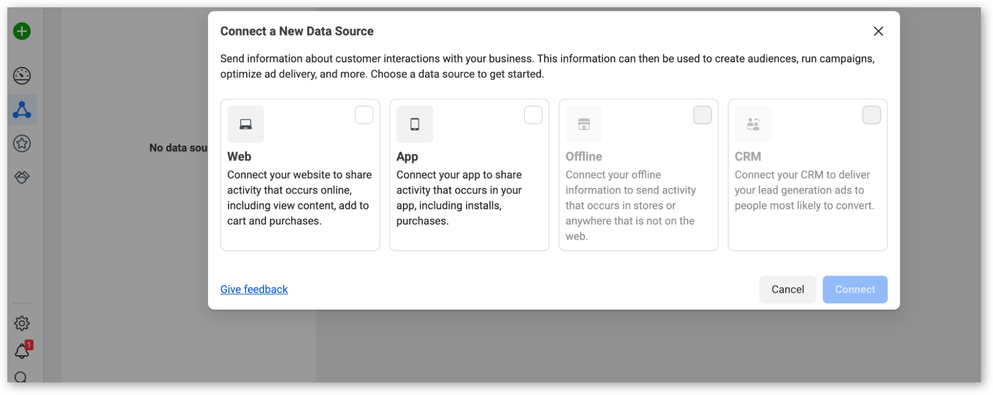 Connecting to a New Data Source