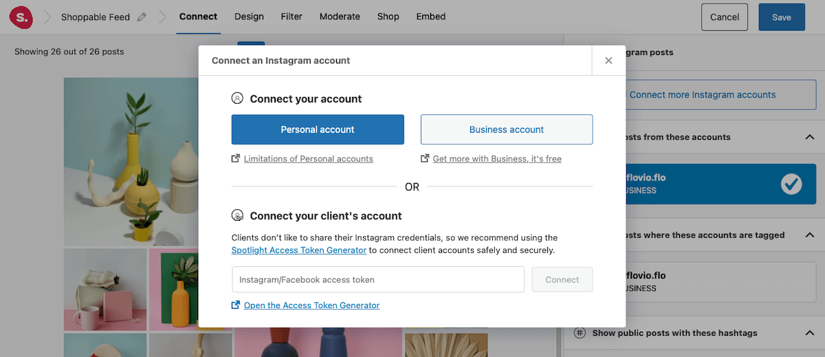 Link your Instagram account